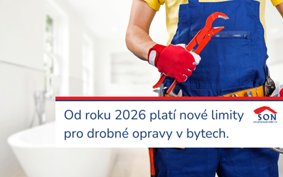 Změna limitů pro drobné opravy v bytech od roku 2026